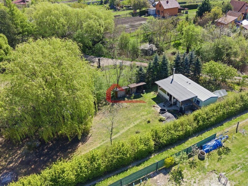 Prodej, zahrada s mobilheimem 3+kk Břeclav, U Letiště, terasa, skleník, vlastní studna, CP:1017m2